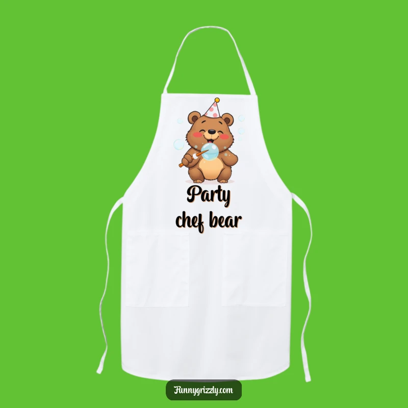 Funny Bubble Bear Apron, Cook with Party Spirit and Humor
