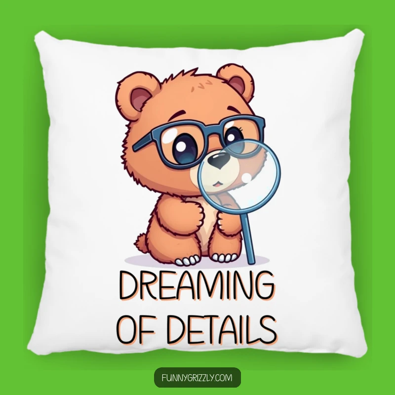 Funny Bear Cub Scientist Pillow - Cozy Comfort and Adorable Explorer Decor Gift