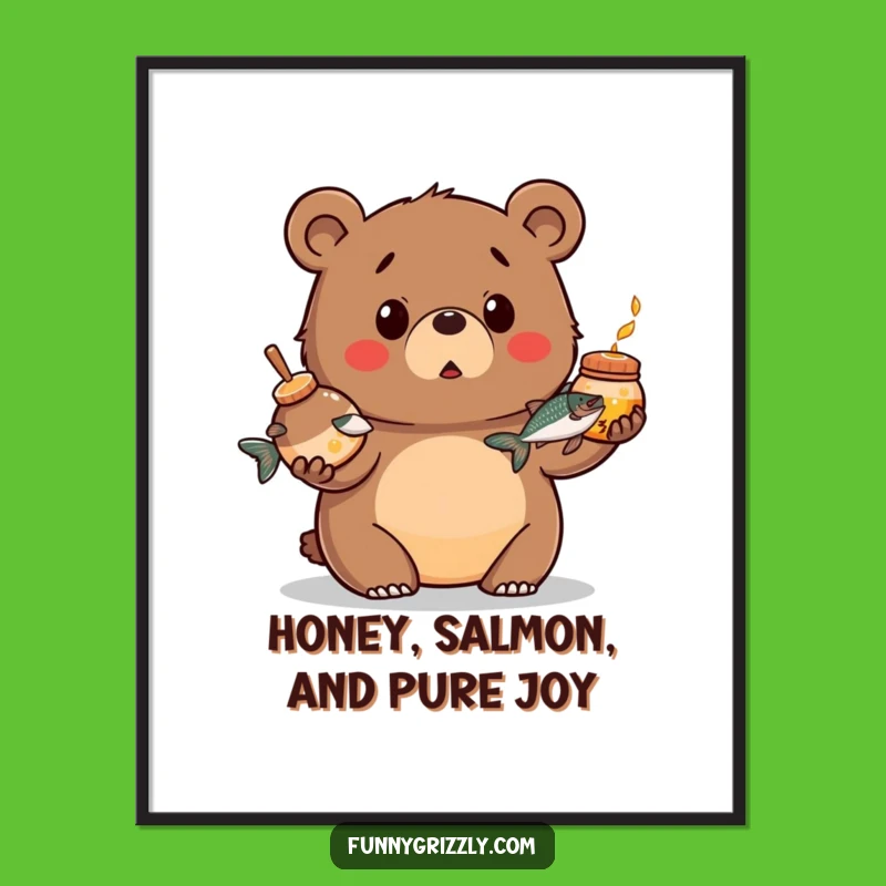 Free Printable Funny Wall Art: Juggling Bear, Whimsical Downloadable Decor for Any Room