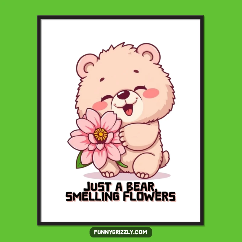 Free Printable Funny Wall Art: Winking Bear, Playful Downloadable Decor for Home