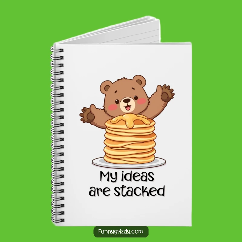Funny Pancake Bear Notebook: Jot Down Breakfast Ideas with This Wobbly Stationery