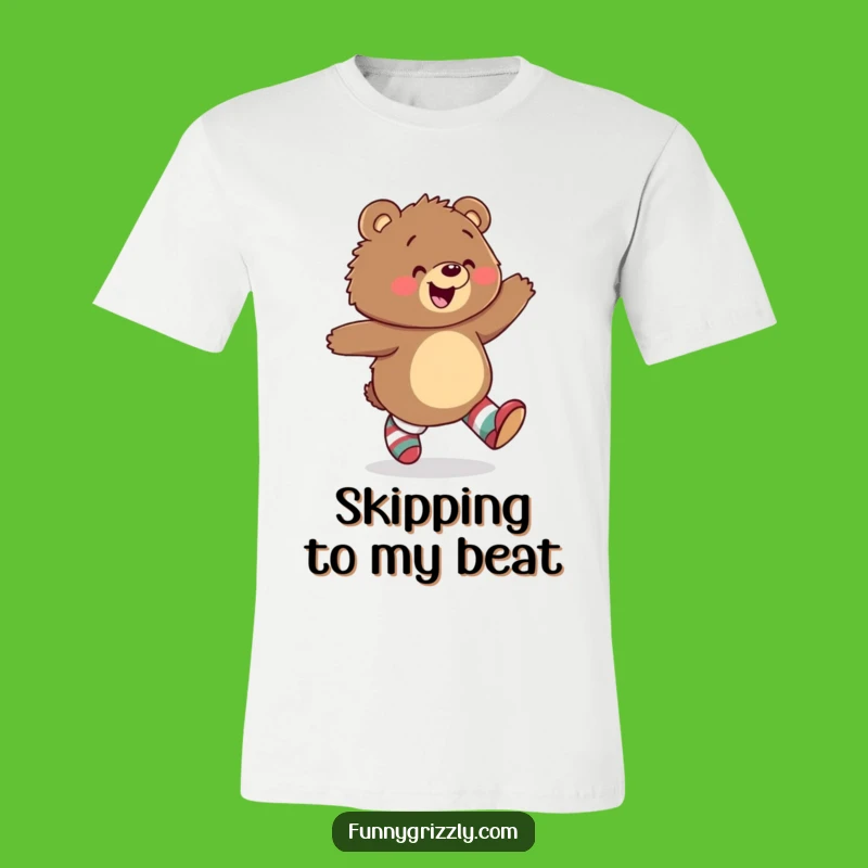 Funny Grizzly Bear Mismatched Socks T-Shirt: Comical Bear Apparel for Expressive Style