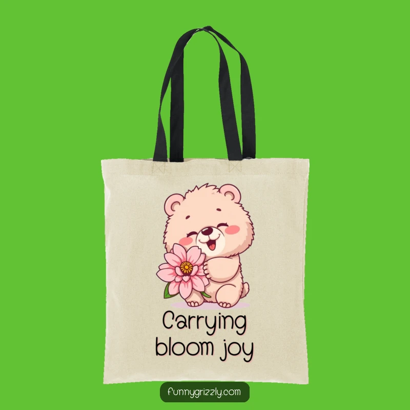 Funny Winking Bear Tote Bag: Carry Your Playful Charm